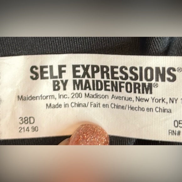 Maidenform Long Line Black Padded Push-Up
Strapless Bra Size 38D 🌺 - Picture 5 of 7